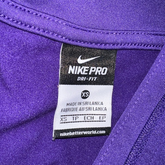 Nike Women's Purple and Black Long Sleeve Tee - Picture 5 of 5